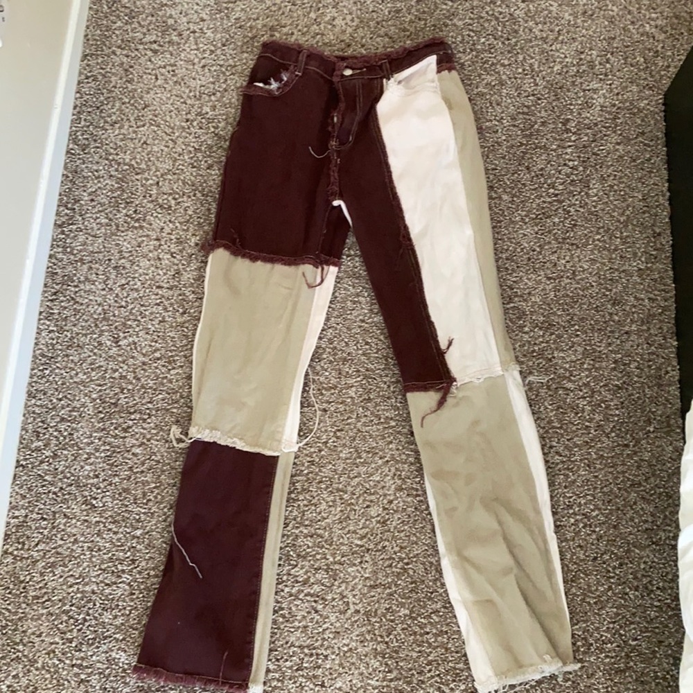 New SHEIN patched high rise pants